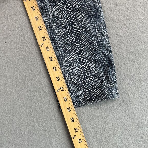 Tory Burch Blue Snake Skin Print Skinny Straight Leg Mid Rise Womens Jeans‎ 29 - Picture 8 of 16